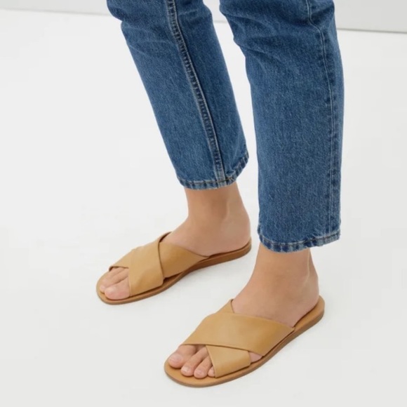 Everlane Shoes - Tan Everlane Daily Crossover Sandal Size 6